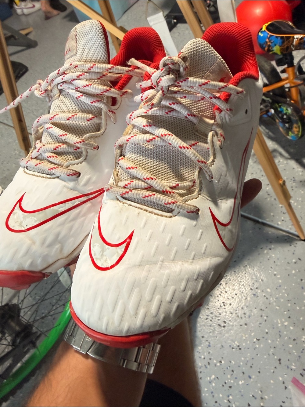 Nike Hyperdiamond 4 Keystone Women’s Softball Cleats – Size 7 – White/Red